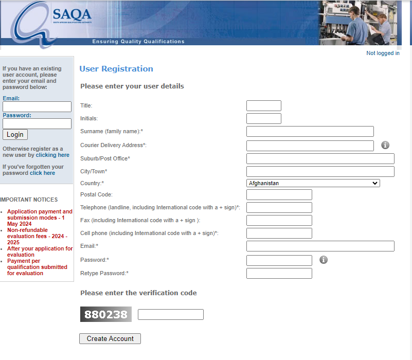 Saqa Online Application Gometa Saqa Online Application Gometa